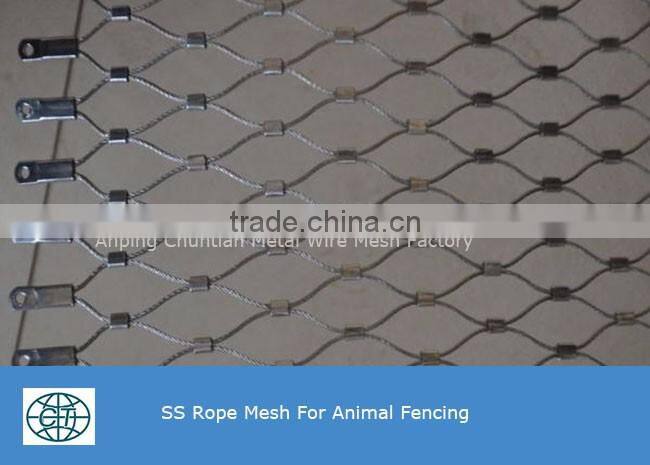 stainless steel wire rope ferrule mesh for animal fencing