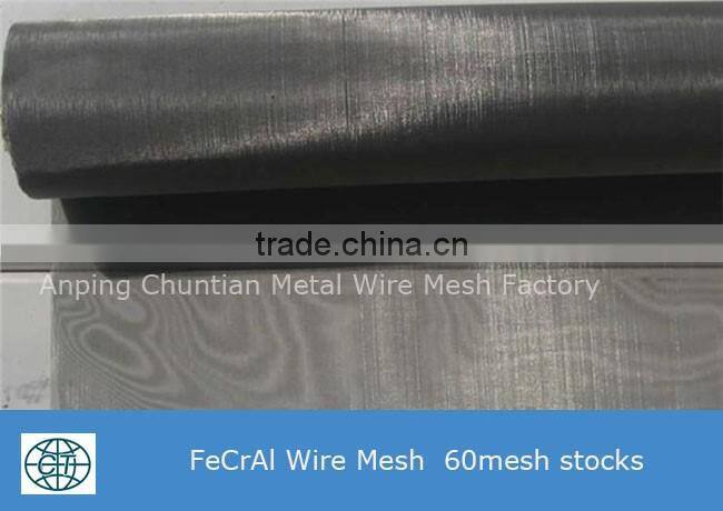Hot sales Low Price FeCrAl heating resistance alloy woven wire mesh