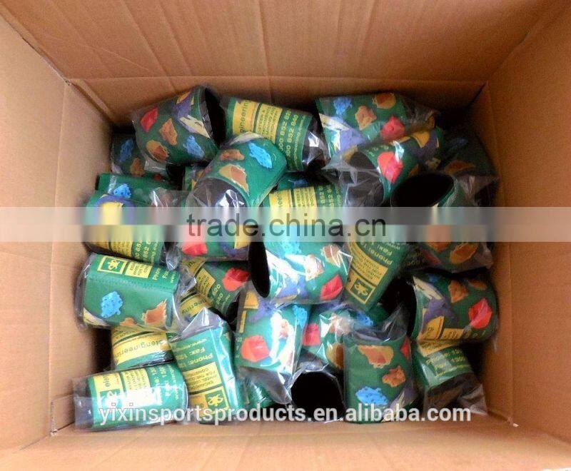hotselling promotion eco-friendly insulated snap 5mm neoprene can cooler