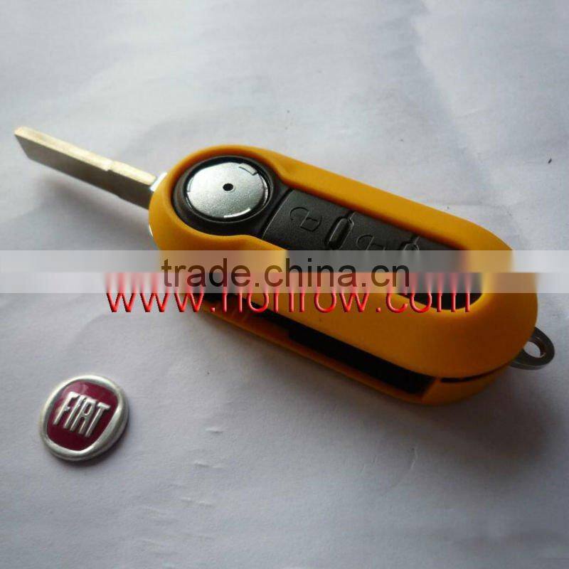 High quality Fiat 3 button flip 3 button remote control case (Brown Color)