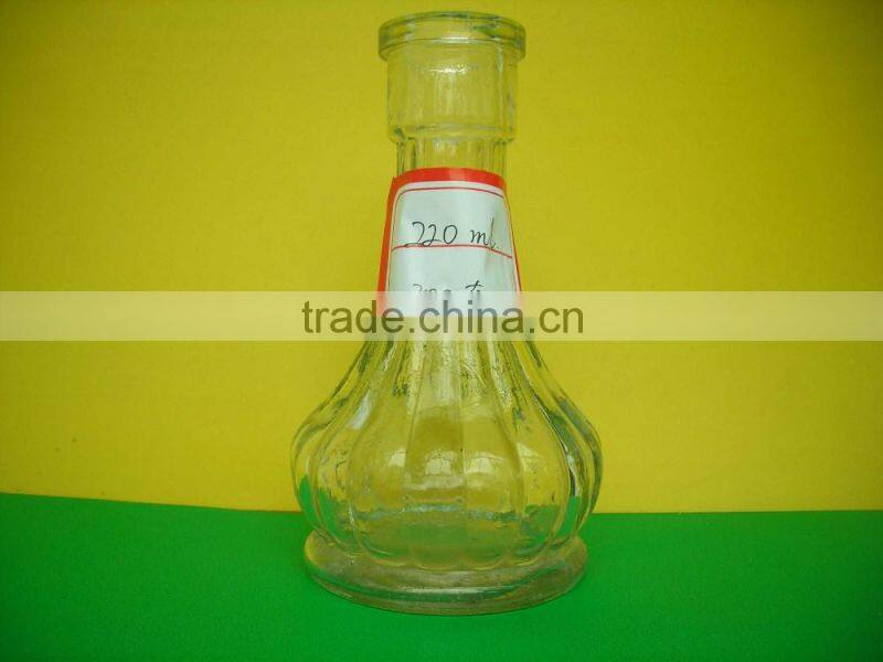 Customized 220ml glass whiskey bottle clear wine bottle