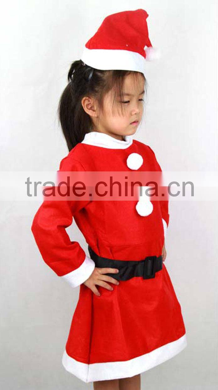 2014 children girls and boys Christmas clothes Costume Strap Dress Nightwear Sleepwear