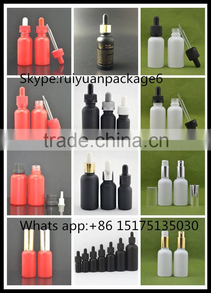 RUIJIA 15ml 30ml rectangle glass dropper bottle with childproof and tamper evident cap wholesales