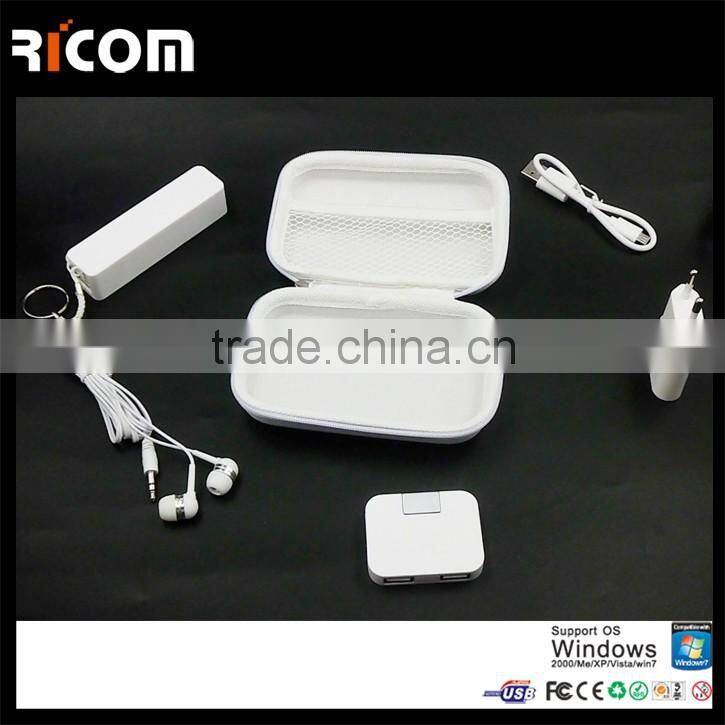 Cheapest Power Bank travel set,promotional gift items,small gift bags--KPB105C--Shenzhen Ricom