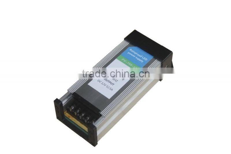 Factory direct sales 180-240vac 12vdc 150w rainproof led switching power supply with CE RoHS