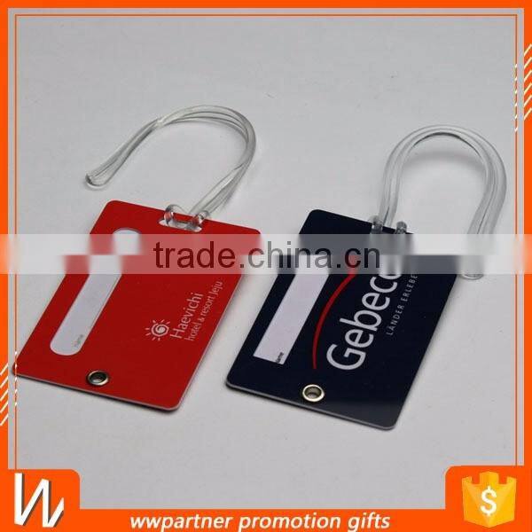 Slim Thin Luggage Tag with Silicone Strap