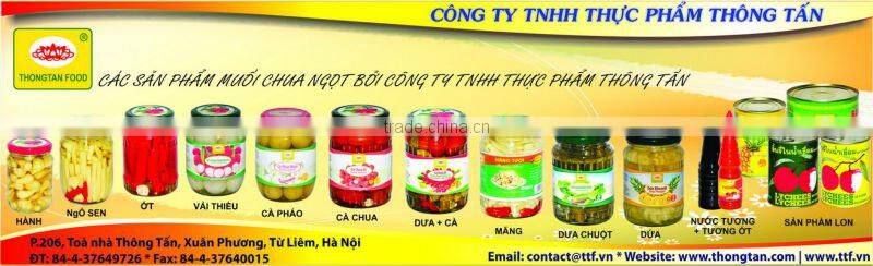 Vietnam pickled tomato in jar 1500ml (Big Tomatoes) by Thongtan Food