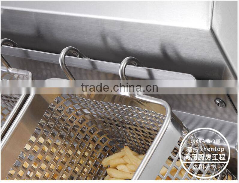 Shentop Single Tank Basket Commercial Deep Fryer for Fast Food Restaurant Used,Deep Fyer (Computer Control)