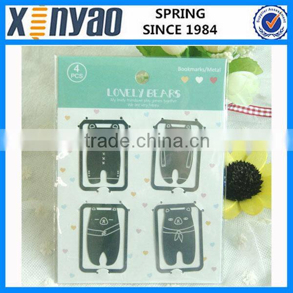 promotional gifts customer design colorful stainless steel normal simgle shape bookmark