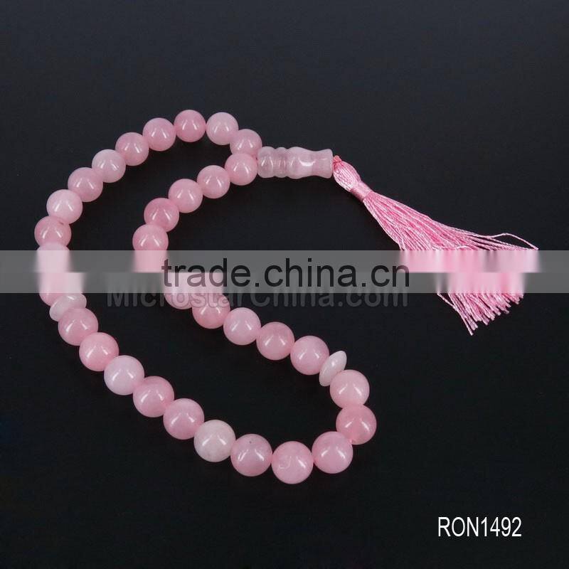 33pcs 8mm Jasper Stone Silver Tassel Prayer Beads Tespih Tesbih Tasbeen Beads