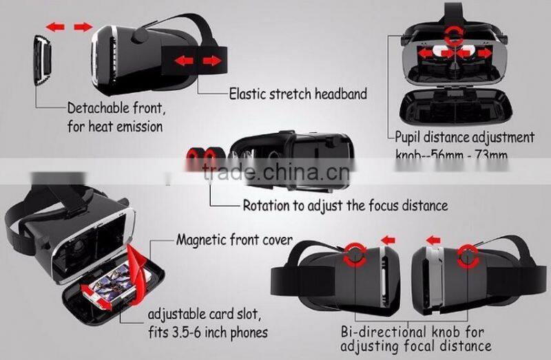 Vr Shinecon 3d Glasses For Pc Games/movies/xbox With Blue Tooth Remote Vr 3d Glasses Virtual Reality