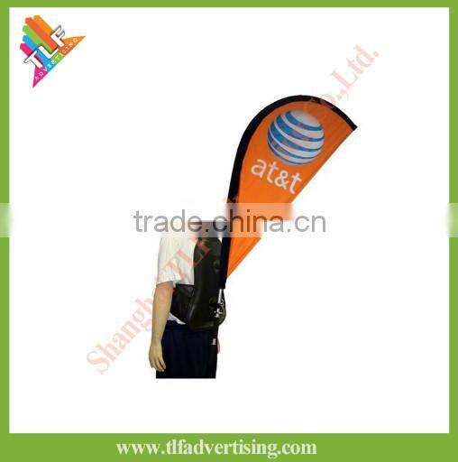 Outdoor walking display advertising human flags feather flag