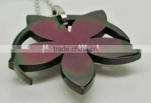 New design black lotus flower pendant