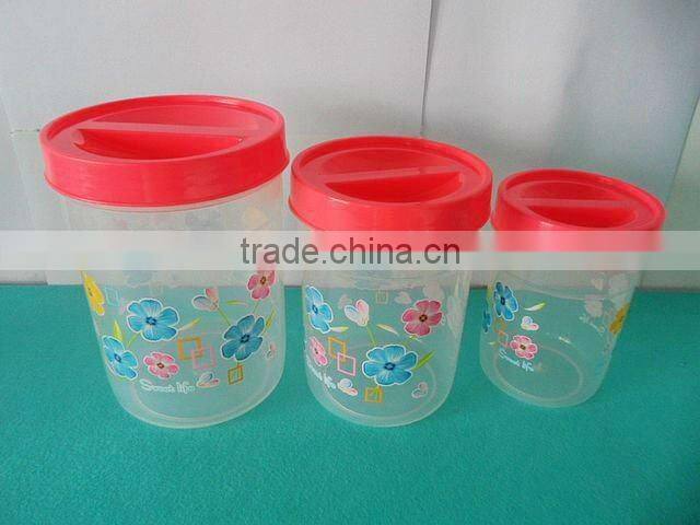 4pcs/set plastic PP candy canister set
