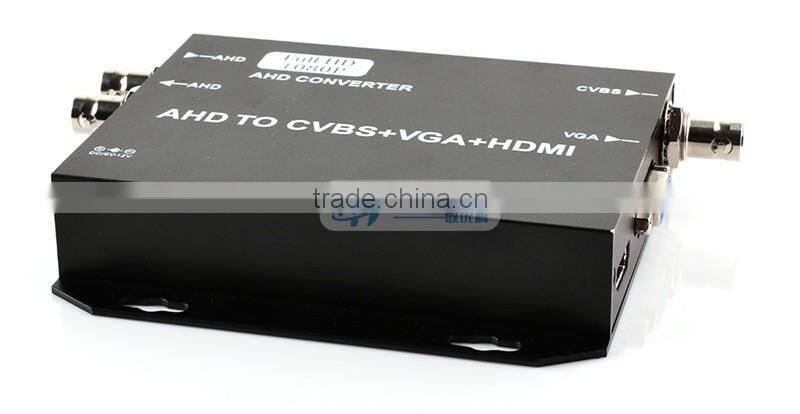 Signal to HDMI/VGA/BNC With 720P/80P 25/30Hz US/EU/UK/AU Plug Black HD AHD Video Converter