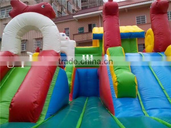 factory price inflatable amusement park ,inflatable castle, inflatable fun island for kids