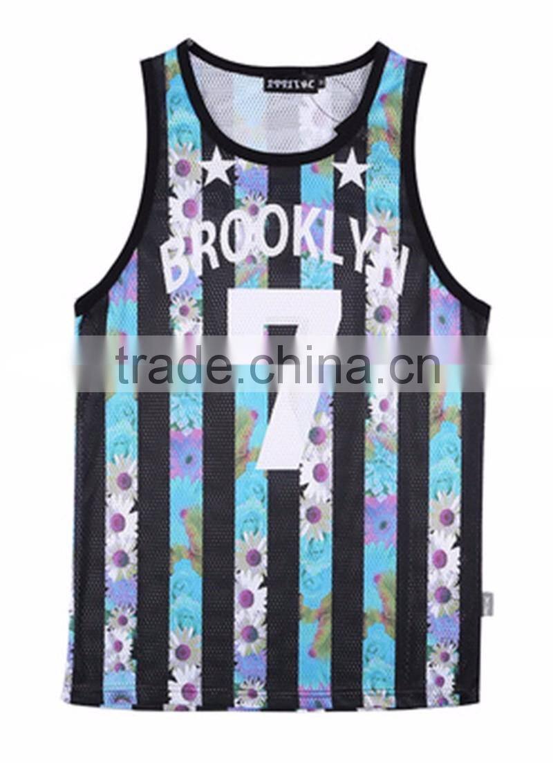 Custom sublimation printing Tank Top Men's Vest Customized Printing Service Bulk Wholesale Clothing China Manufacturer Direct