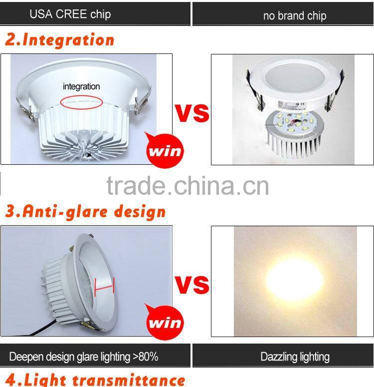 Aluminum die casting body indoor 3 years warranty led downlight 30w led downlight