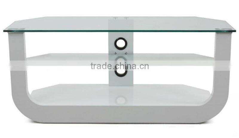 TV-2308 White Glass TV Stands
