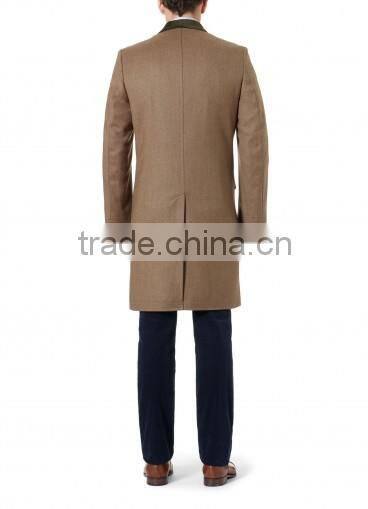 2014 new style 100% cashmere classic camel tailor made coat