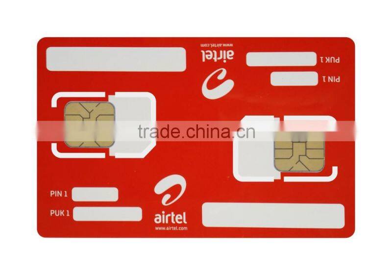 Hot Selling CDMA UIM Card for telecom operator with personlaized data