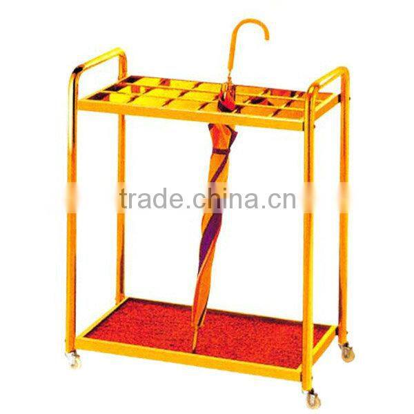 Titanium Rain Gear Holder/Indoor Umbrella Display Stands/Umbrella Rack With Wheels