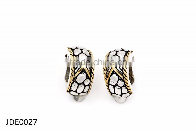 New fashion2016 wholesale Juyuan Double color plated whole sales earrings