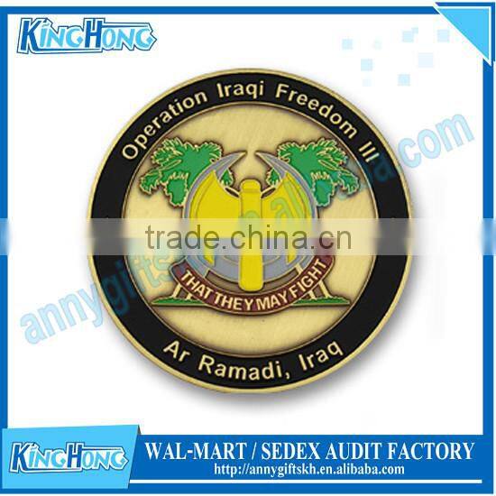 Gold plated epoxy coating sover souvenir coin