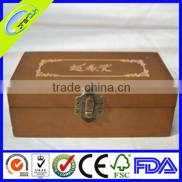 sliding unfinished wood box pine wood box