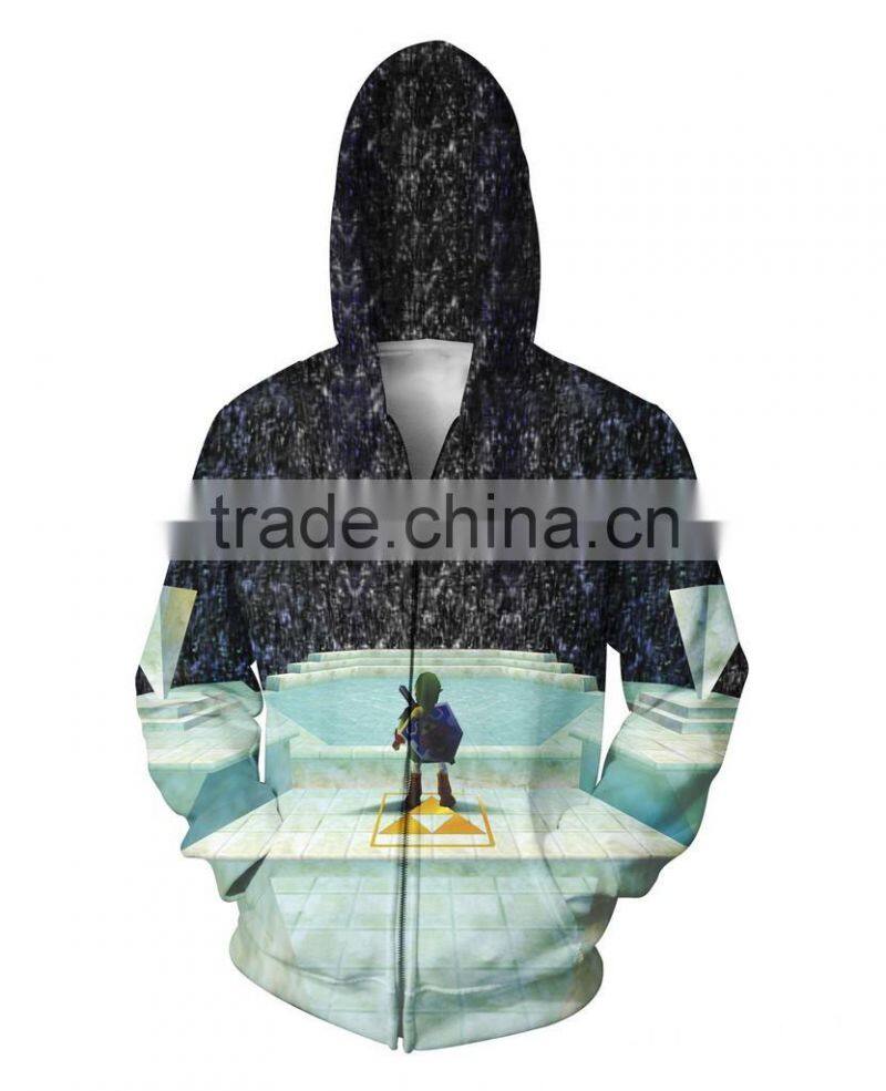 Wholesale custom running hoodie with sublimation printed