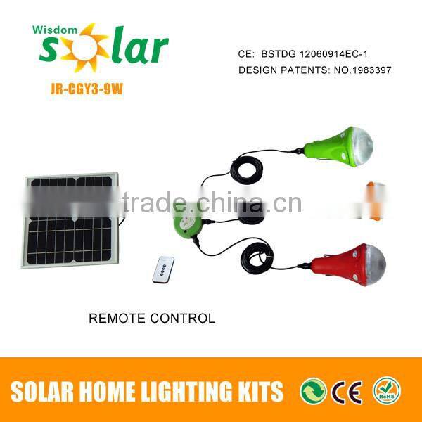 Hot sale automatic dusk to dawn bright led 12pcs solar home light small size with panel indoor emergency use