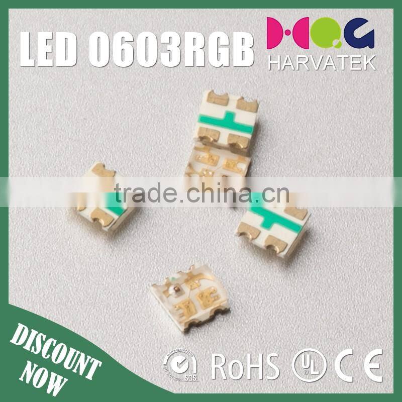 High Lumens surface mount sanan epistar chip 0603 4-pin rgb led diode