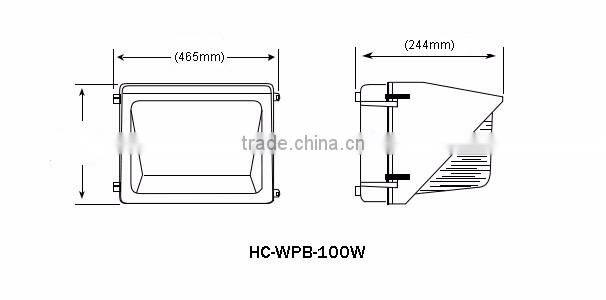 American style LED Wall pack light IP65 100w outdoor wall mounted led wall light