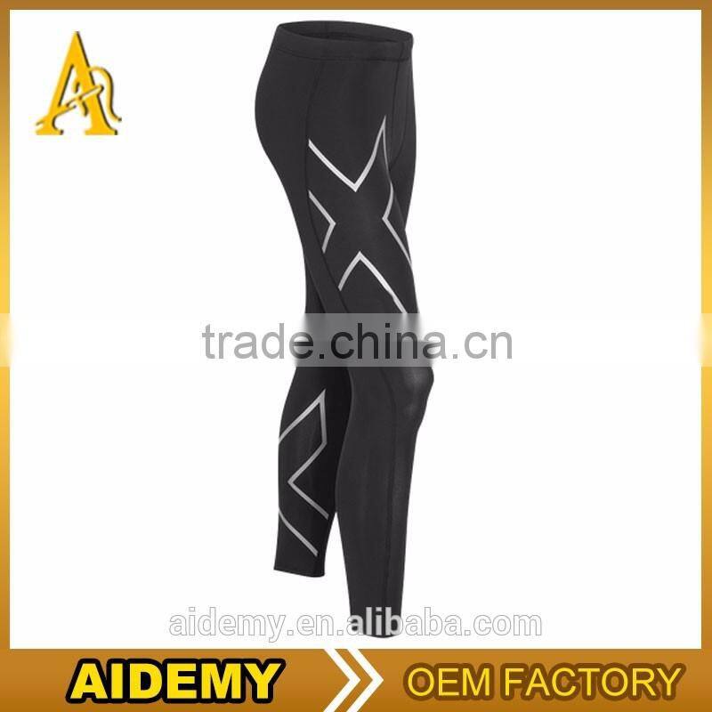 wholesale long running tights nylon spandex sport compression leggings pants