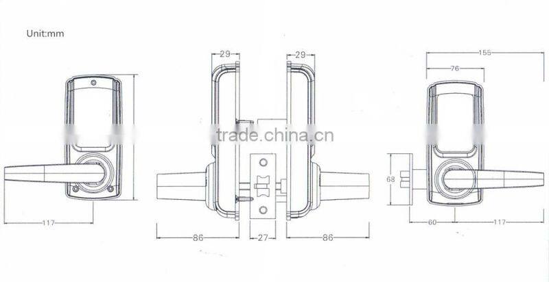 2015 Password Unlock Intelligent Home Bluetooth Phone Door Lock