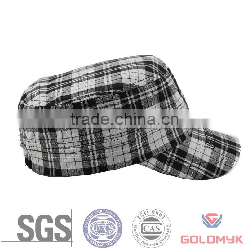 100% cotton custom embroidery army cap