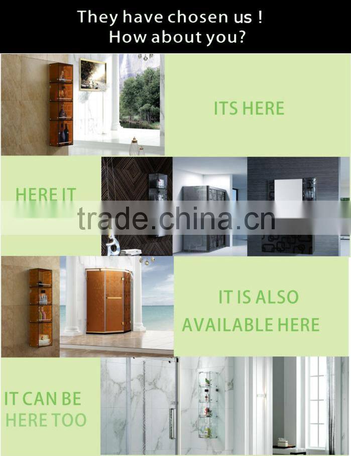 Bathroom rack Italy design glass tower shelf