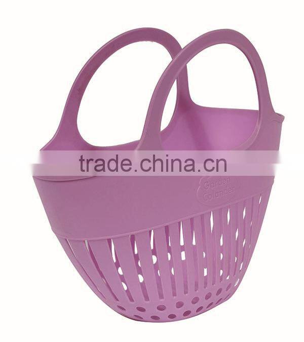 Plastic Storage Basket with Handle for Shopping