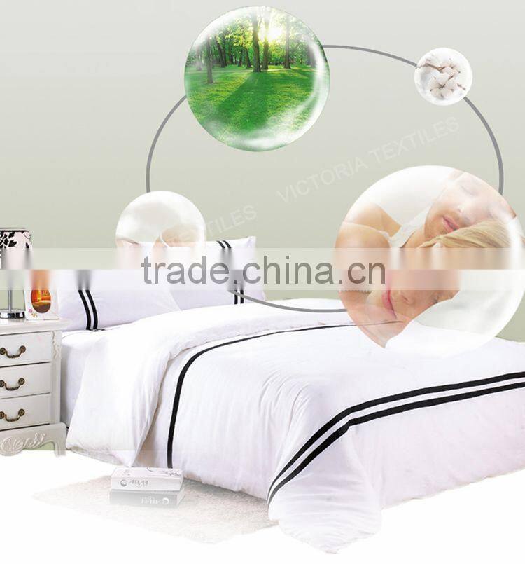 luxury white and black reactive printed microfiber bedding comforter cover sets 4pcs