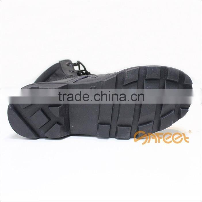 Hot sale China factory leather black lightweight cheap military army boots shoes manufacturer SA-8304