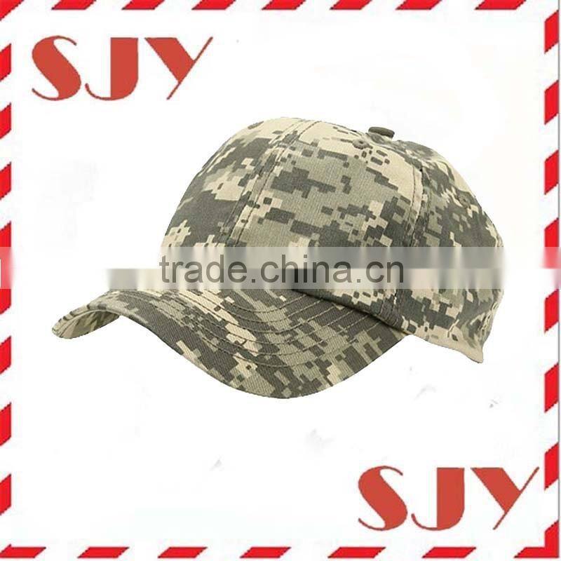 6 panle custom distressed blank camo hats camo baseball cap