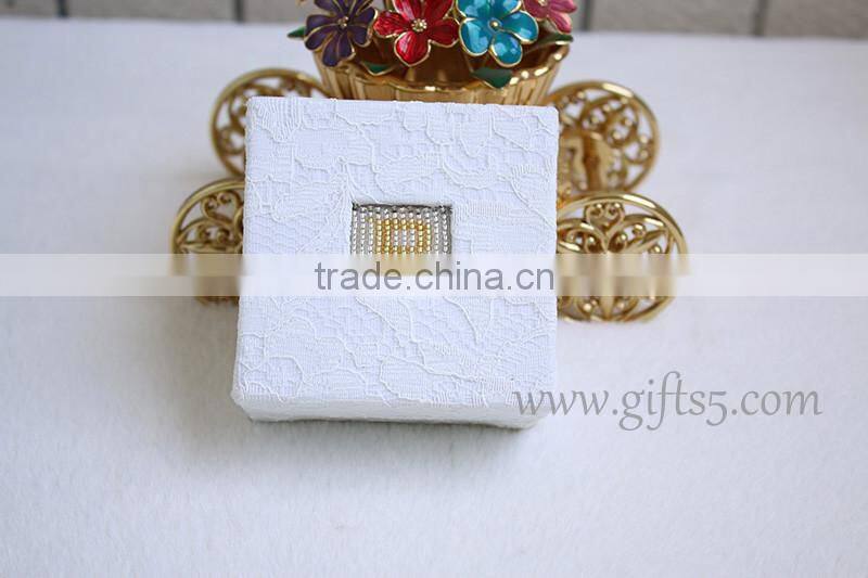 Hot sale jewelry box wedding gift jewelry box with beaded name plate of P