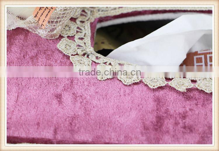 Cute bear velvet tissue box