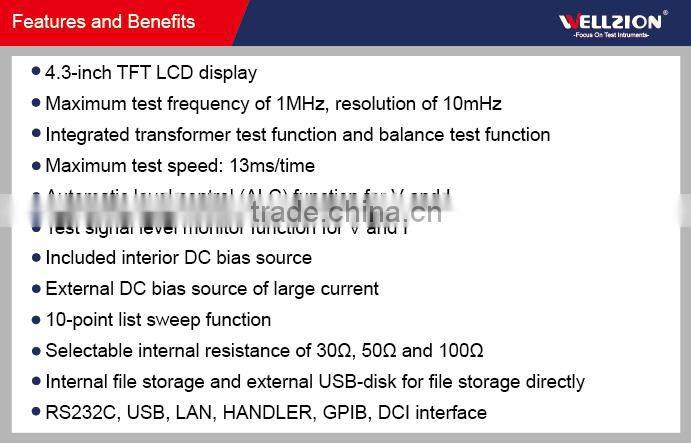 TH2827B,high precision lcr meter,Equal to Agilent E4980AL LCR Meter,500kHz Lcr