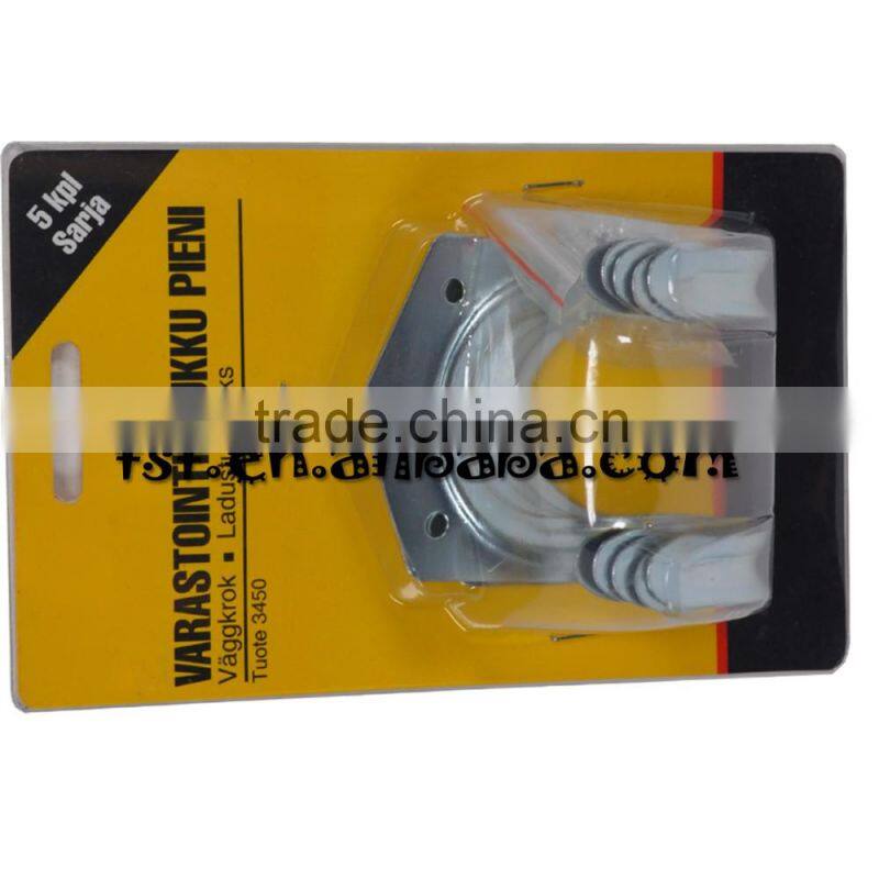 5pcs small size hook set With 10 cross wood screws