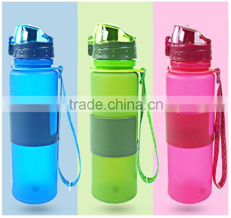 New Design 2016 Collapsible Silicone BPA Free Sports Water Bottle