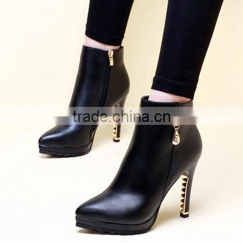 Women's designer shoes small size high heel boots winter ankle boots PQ4387