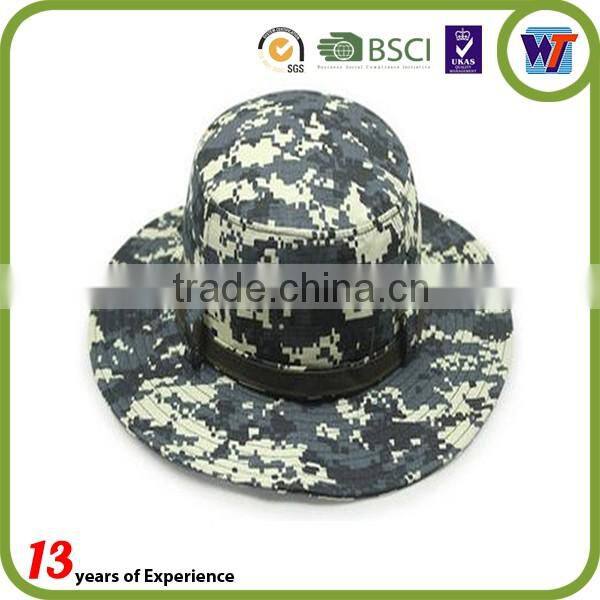 Cotton Military Digital Camo Short Brim Bucket German Hat Wholesale