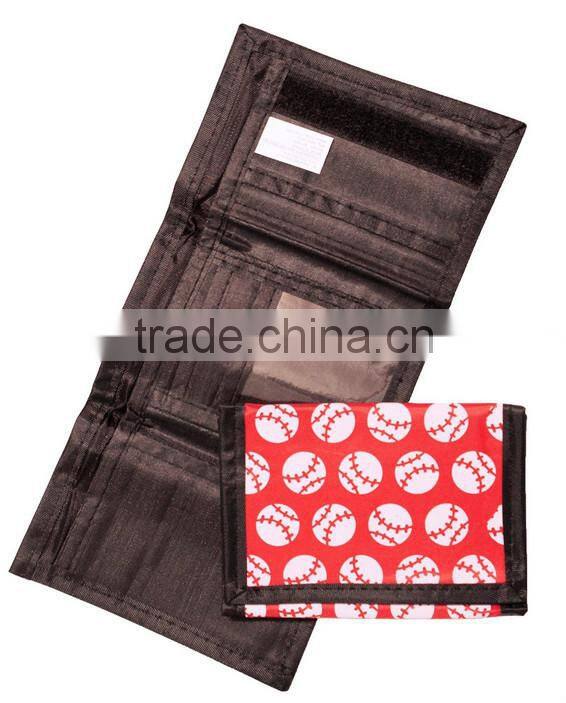 Promotion kid tri-fold Wallet for children Multi-colors purse