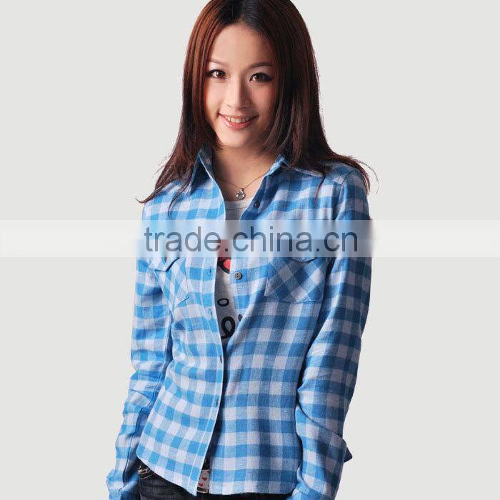 Cotton flannel shirt, dress-shirt, plaid shirts